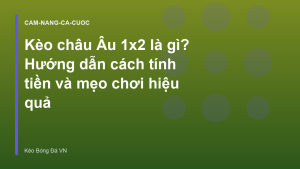 Read more about the article Kèo châu Âu 1×2 là gì? Hướng dẫn cách tính tiền và mẹo chơi hiệu quả